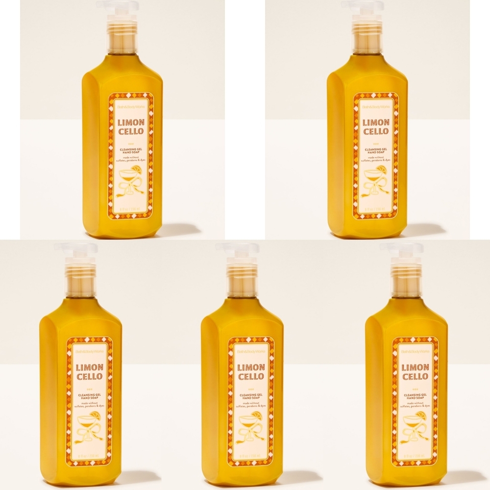 Bath Body Works Limoncello Cleansing Gel Hand Soap Set of 5 NEW Rare